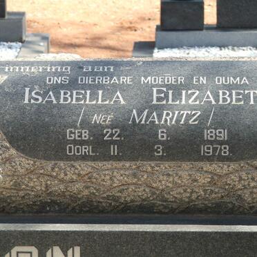 THIRION Isabella Elizabeth nee MARITZ 1891-1978