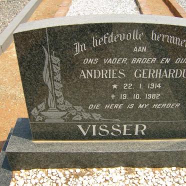 VISSER Andries Gerhardus 1914-1982