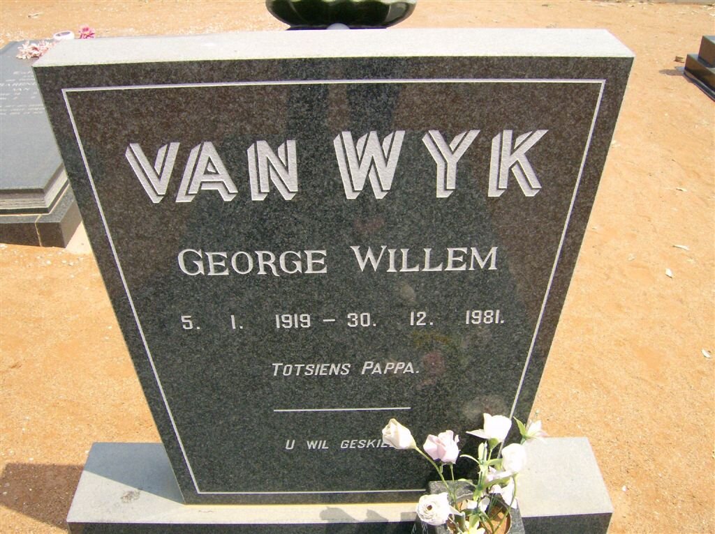 WYK George Willem, van 1919-1981