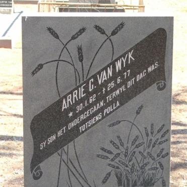 WYK Arrie G., van 1962-1977