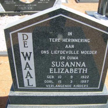 WAAL Susanna Elizabeth, de 1922-1997