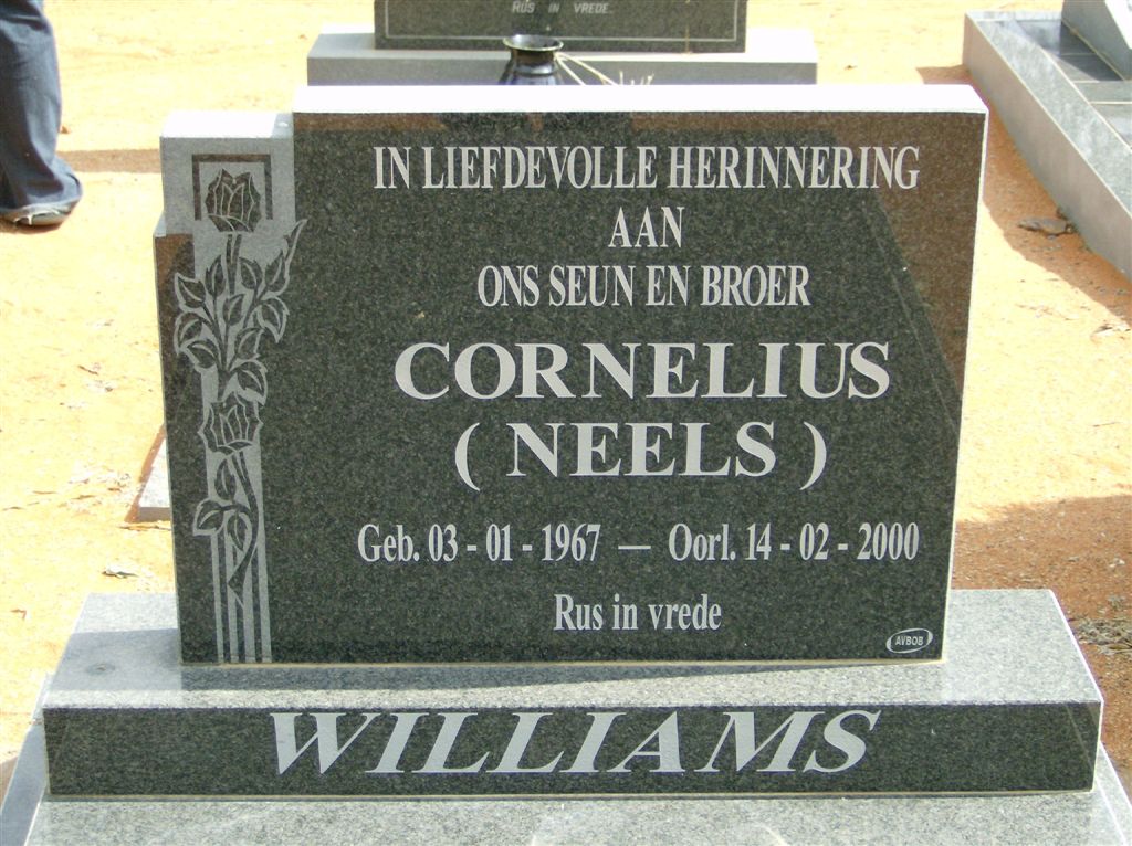 WILLIAMS Cornelius 1967-2000