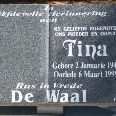 WAAL Tina, de 1941-1999