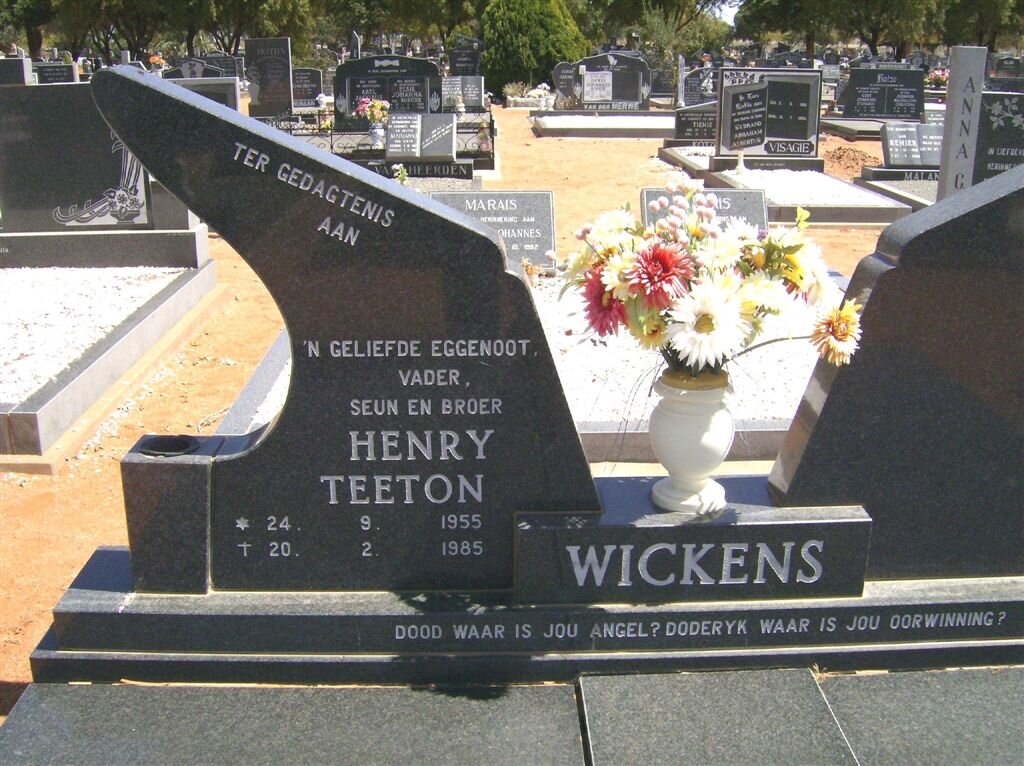 WICKENS Henry Teeton 1955-1985