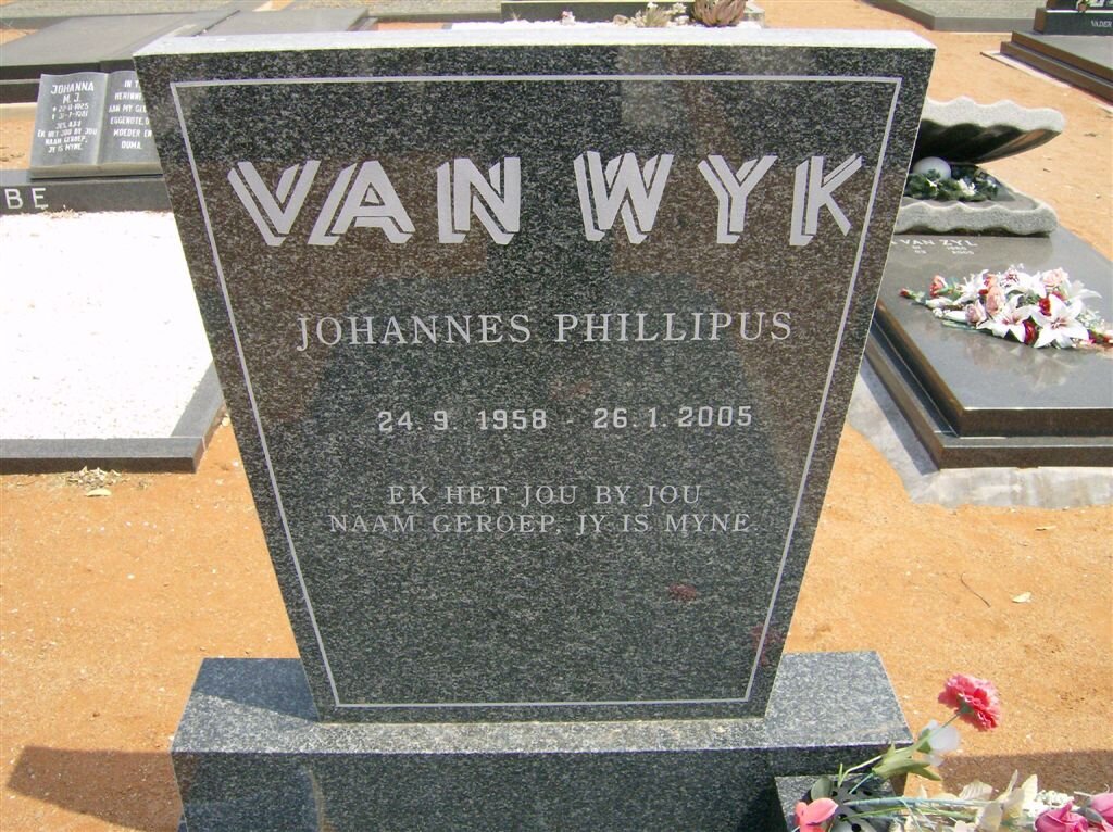WYK Johannes Phillipus, van 1958-2005