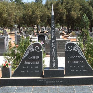 WESTHUIZEN Jasper Johannes, van der 1918-1999 &amp; Johanna Christina 1922-1984