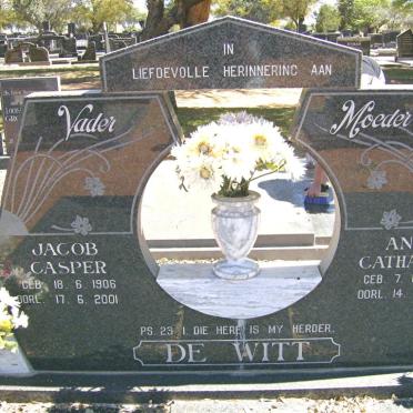 WITT Jacob Casper, de 1906-2001 &amp; Anna Catharina 1915-1989