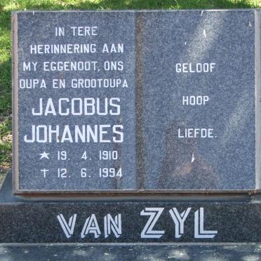 ZYL Jacobus Johannes, van 1910-1994