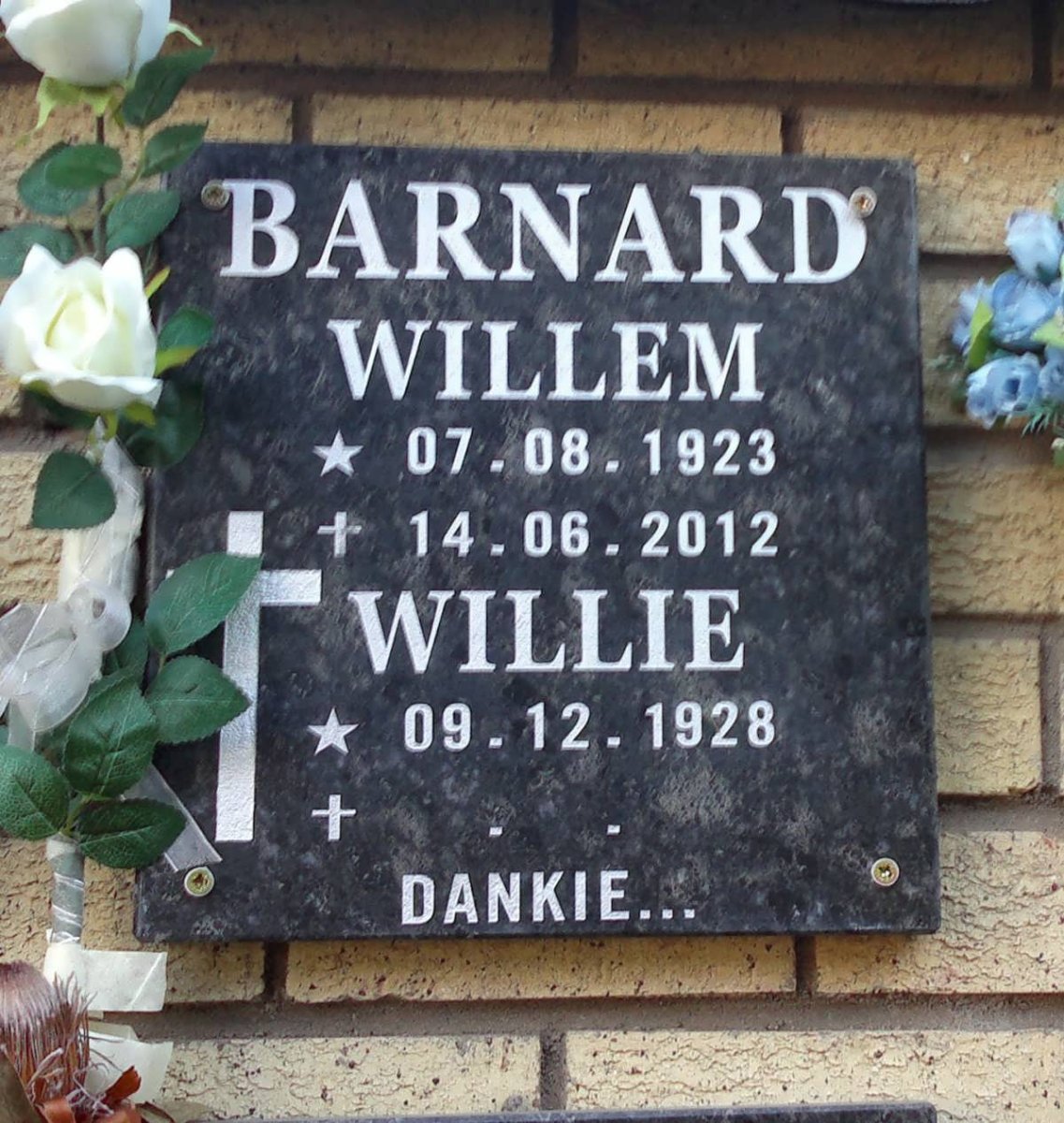 BARNARD Willem 1923-2012 &amp; Willie 1928-