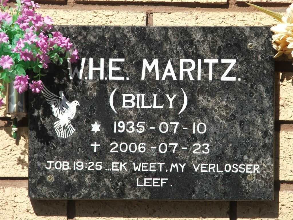 MARITZ W.H.E. 1935-2006