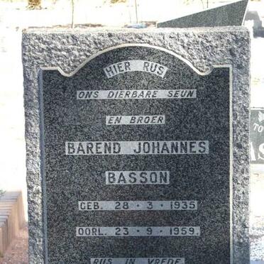 BASSON Barend Johannes 1935-1959