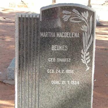 BEUKES Martha Magdelena nee SWARTZ 1856-1934