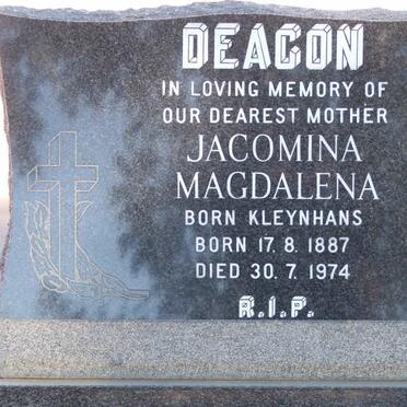 DEACON Jacomina Magdalena nee KLEYNHANS 1887-1974