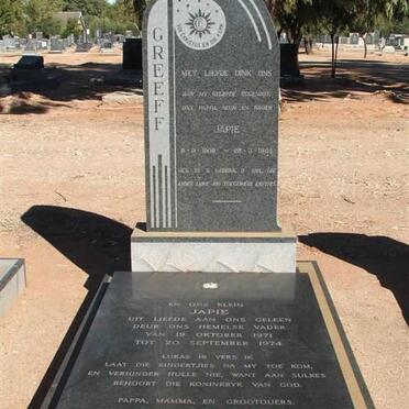 GREEFF Japie 1908-1964 :: GREEFF Japie 1971-1974