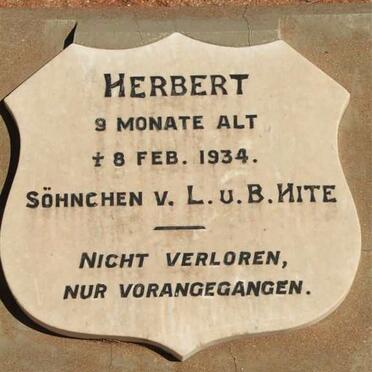 HITE Herbert 1933-1934