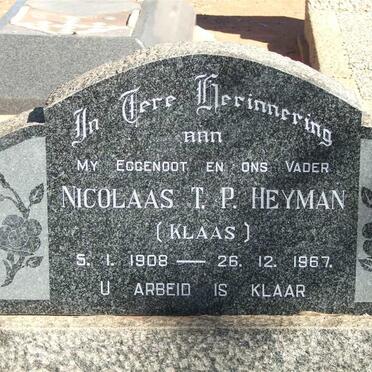 HEYMAN Nicolaas T.P 1908-1967