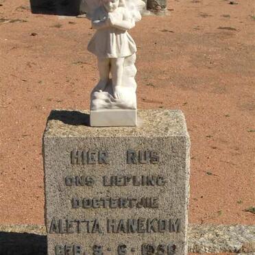HANEKOM Aletta 1958-1959
