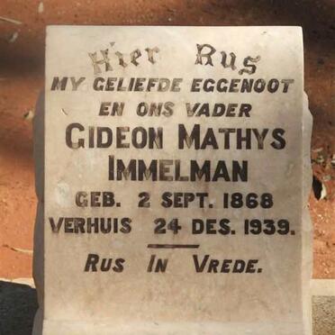 IMMELMAN Gideon Mathys 1868-1939
