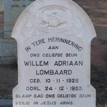 LOMBAARD Willem Adriaan 1926-1953