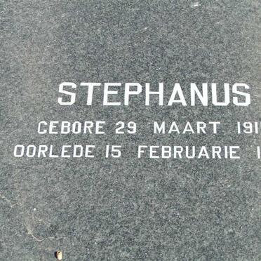 MALAN Stephanus 1915-1996