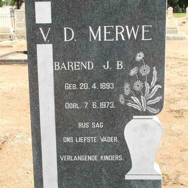 MERWE Barend J.B., v.d. 1893-1973