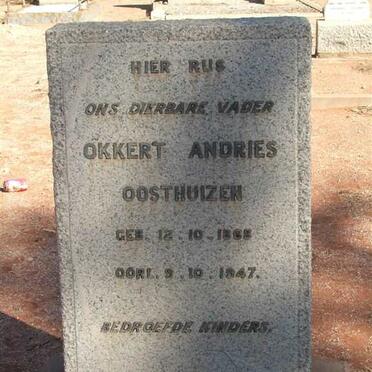 OOSTHUIZEN Okkert Andries 1868-1947