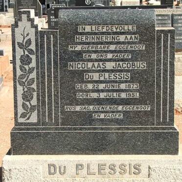 PLESSIS Nicolaas Jacobus, du 1873-1951