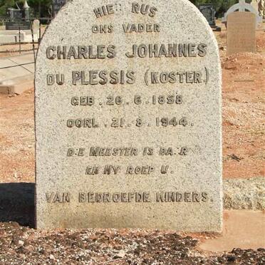 PLESSIS Charles Johannes, du 1858-1944