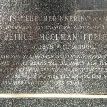 PEPLER Petrus Moolman 1878-1950