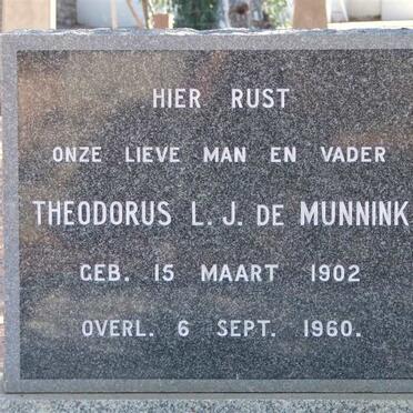 MUNNINK Theodorus L.J., de 1902-1960