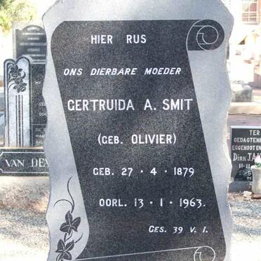 SMIT Gertruida A. nee OLIVIER 1879-1963