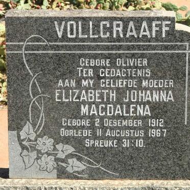 VOLLGRAAFF Elizabeth Johanna Magdalena 1912-1967