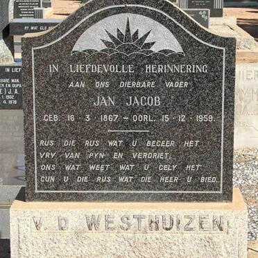WESTHUIZEN Jan Jacob, v.d. 1867-1959