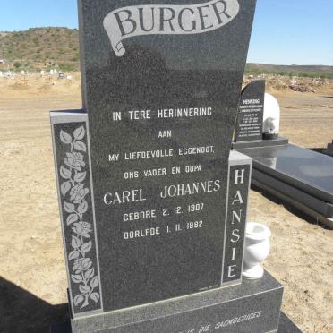 BURGER Carel Johannes 1907-1982