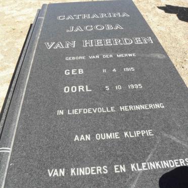 HEERDEN Catharina Jacoba, van nee VAN DER MERWE 1915-1995
