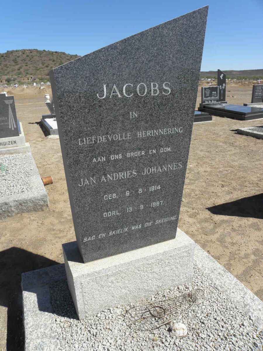 JACOBS Jan Andries Johannes 1914-1987