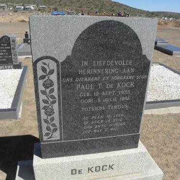 KOCK Paul T., de 1935-1961