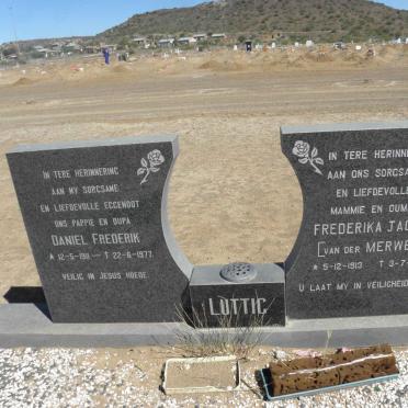 LUTTIG Daniel Frederik 1911-1977 &amp; Frederika Jacoba VAN DER MERWE 1919-1986