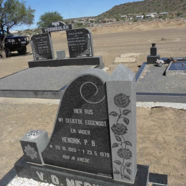 MERWE Hendrik P.B., van der 1920-1979