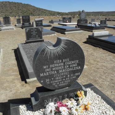 MOLLER Martha Magdalena nee CLOETE 1933-1985