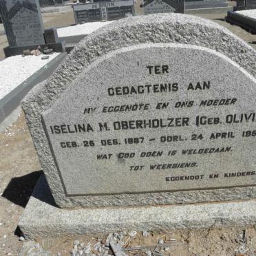 OBERHOLZER Iselina M. nee OLIVIER 1887-1954