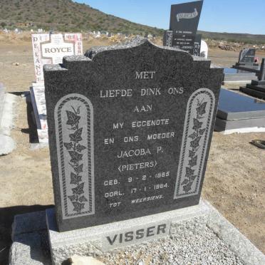 VISSER Jacoba P. nee PIETERS 1885-1964