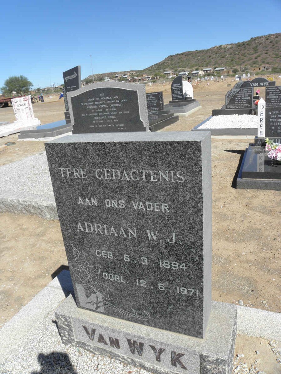 WYK Adriaan W. J., van 1894-1971