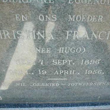 RENSBURG Christina Francina, Jansen van nee HUGO 1896-1956