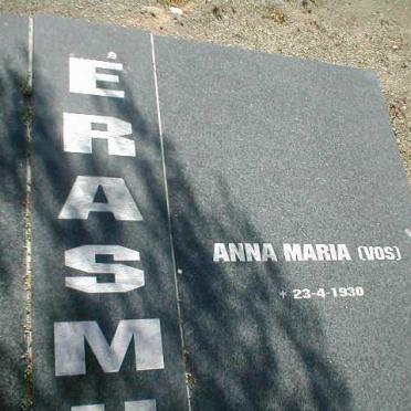 ERASMUS Anna Maria nee VOS  1930-