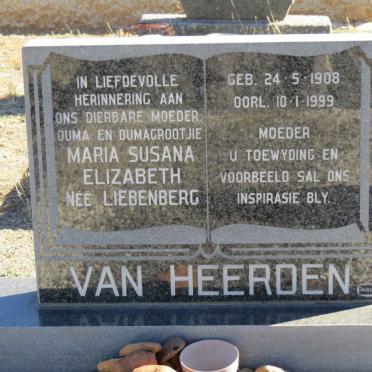 HEERDEN Maria Susanna Elizabeth, van nee LIEBENBERG 1908-1999