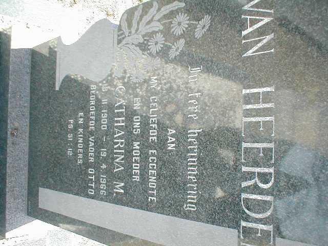 HEERDEN Catharina M., van 1900-1966