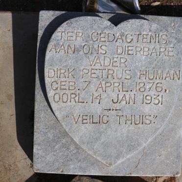 HUMAN Dirk Petrus 1876-1931