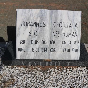 LOTRIET Johannes S.C. 1909-1994 &amp;  Cecilia A. nee HUMAN 1907-1988