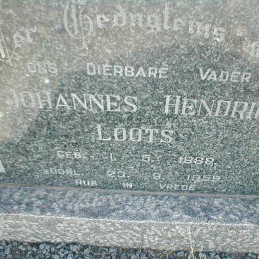 LOOTS Johannes Hendrik 1888-1959